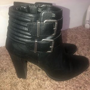 Express black booties